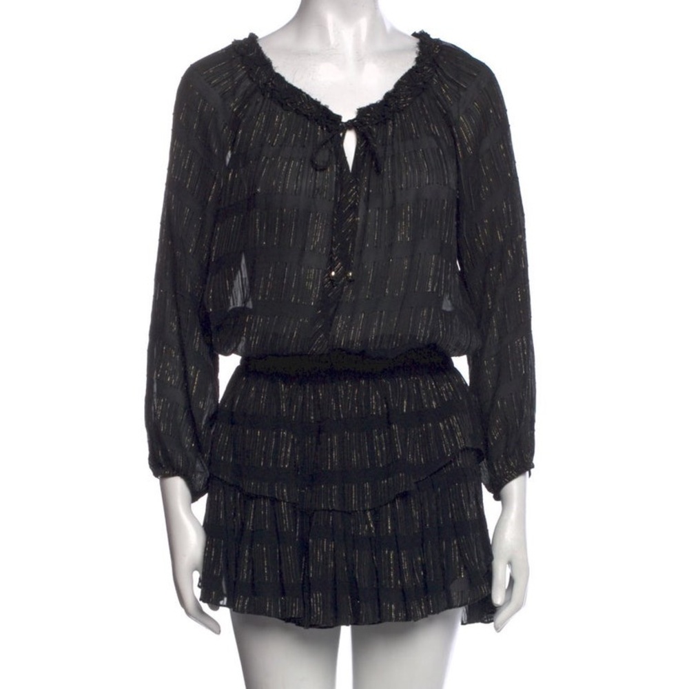 LoveShackFancy Silk Shift Mini Dress